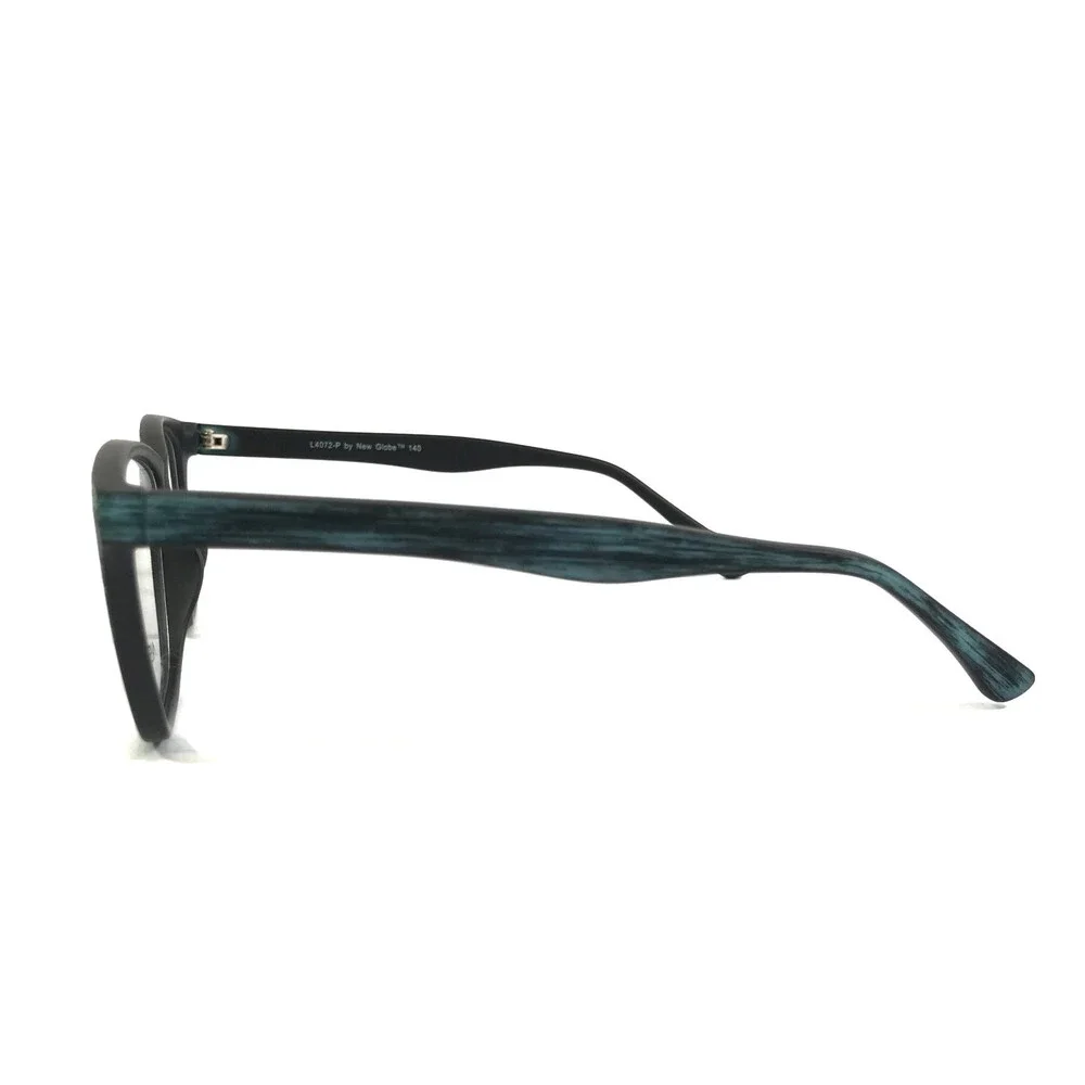 New Globe Eyeglasses Frames L4072-P TEAL GRAIN Rectangle Full Rim 53-17-140